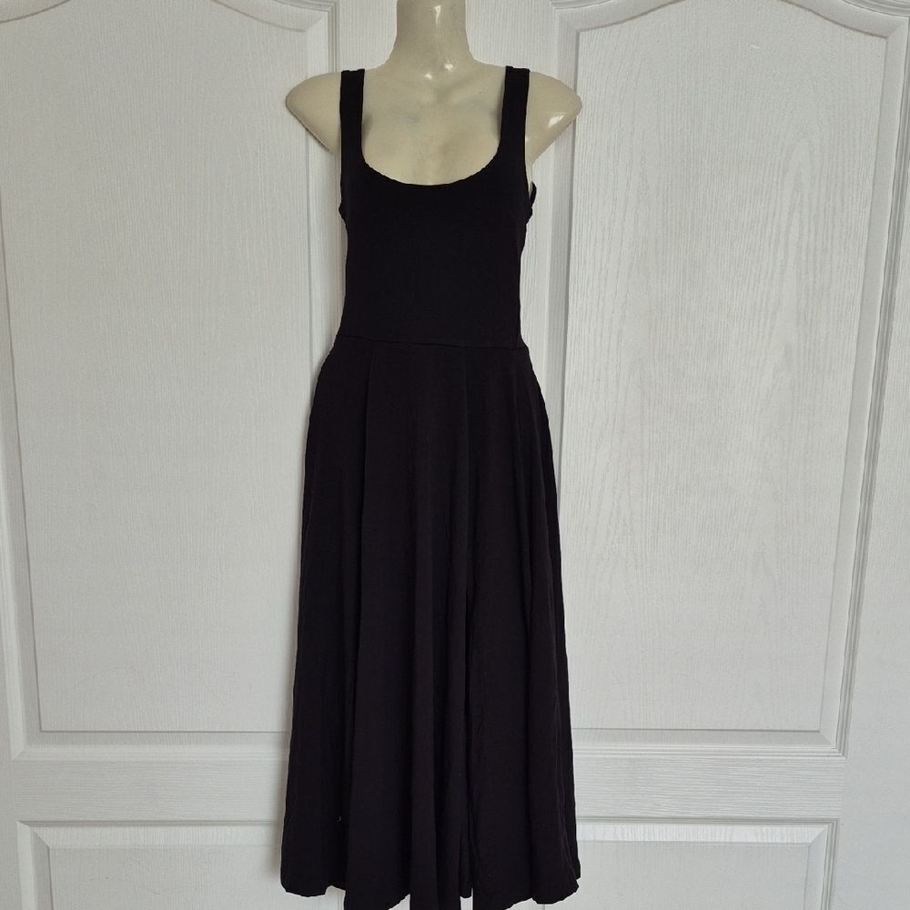 American Eagle Outfitters Black Maxi Dress With Front Slit - Picture 4 of 16